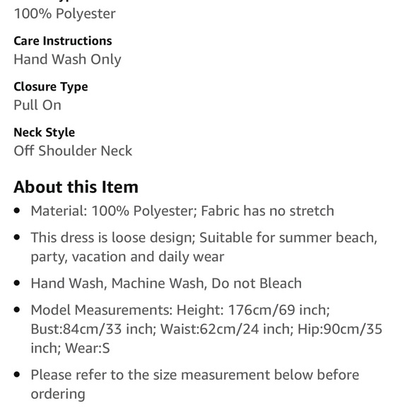 Large off the shoulder Summer Dress never worn - Picture 2 of 2